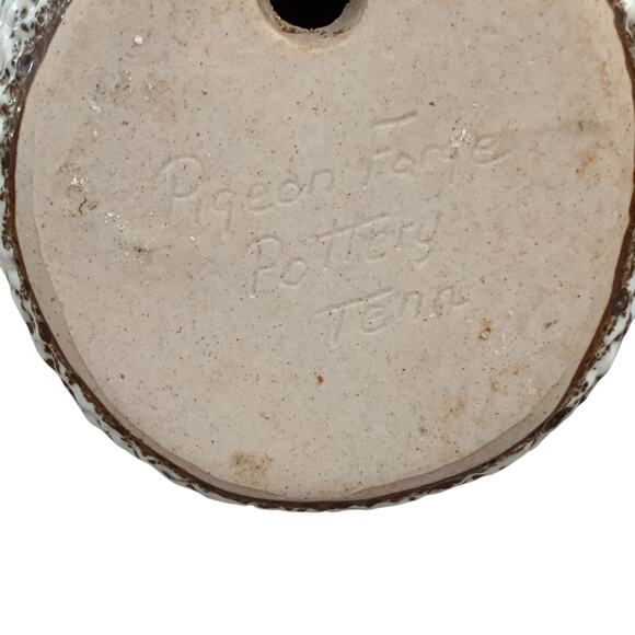 Vintage Pigeon Forge Pottery Brown Owl Figurine 4 1/2" Tall Tennessee - Picture 6 of 6